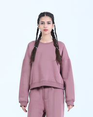 CROP FIT DUSTY ROSE SWEATSHIRT