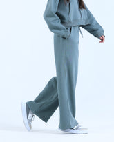 WIDE LEG TROUSER IN SAGE TEAL