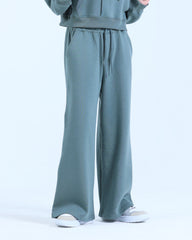 WIDE LEG TROUSER IN SAGE TEAL