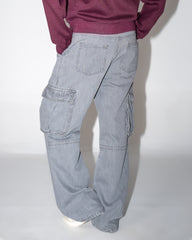 Ash Grey Cargo Wide Leg
