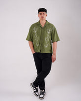 Emerald Boxy Fit Embroidered Shirt
