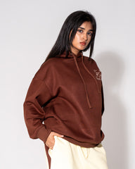 Loose Baggy Fit Hoodie in Cinnamon