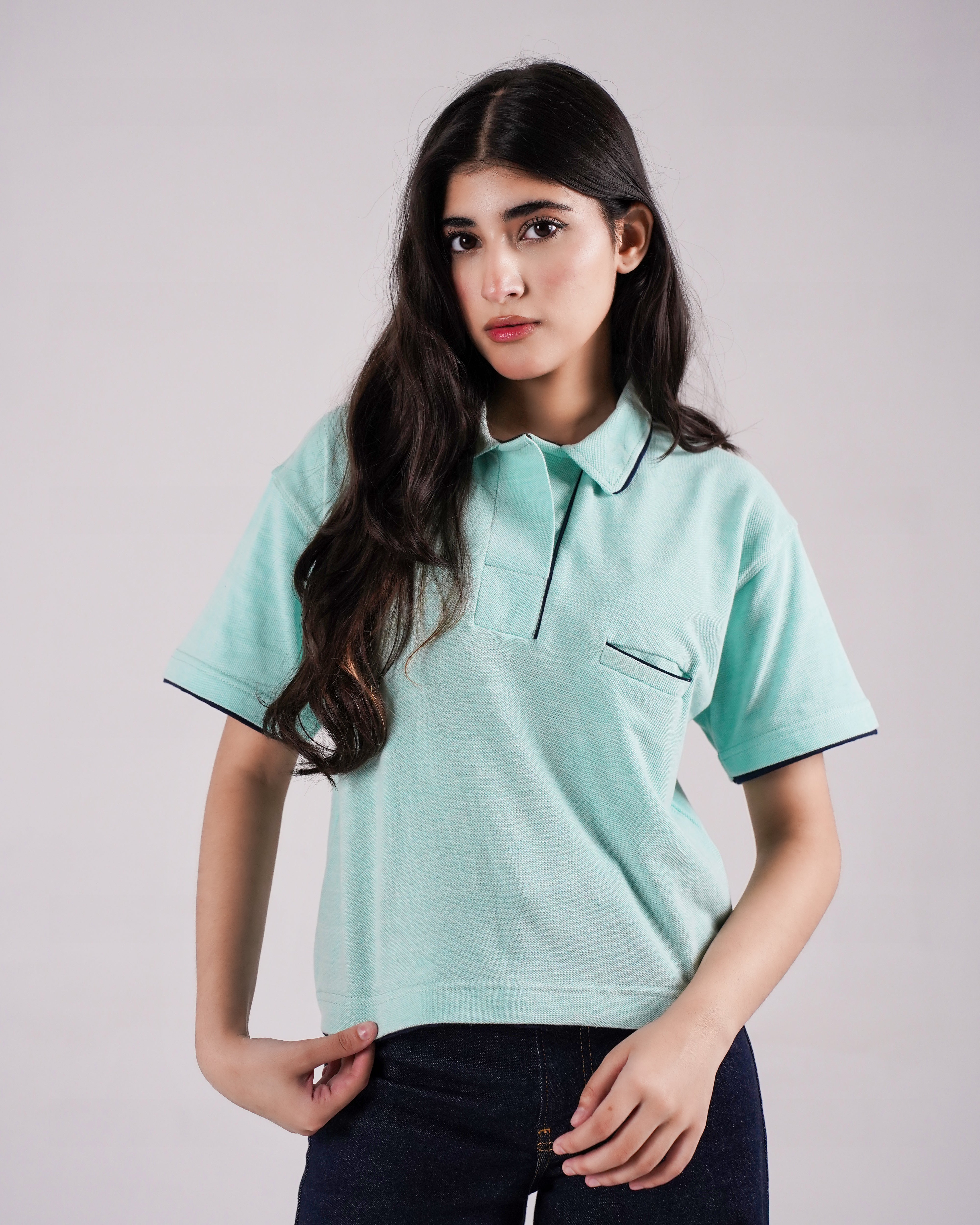 Modern Edge Cropped Polo