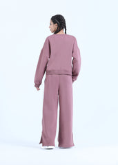 CROP FIT CO-ORD SET IN DUSTY ROSE