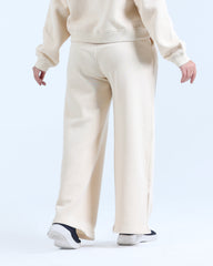 WIDE LEG TROUSER IN CREAM WHITE
