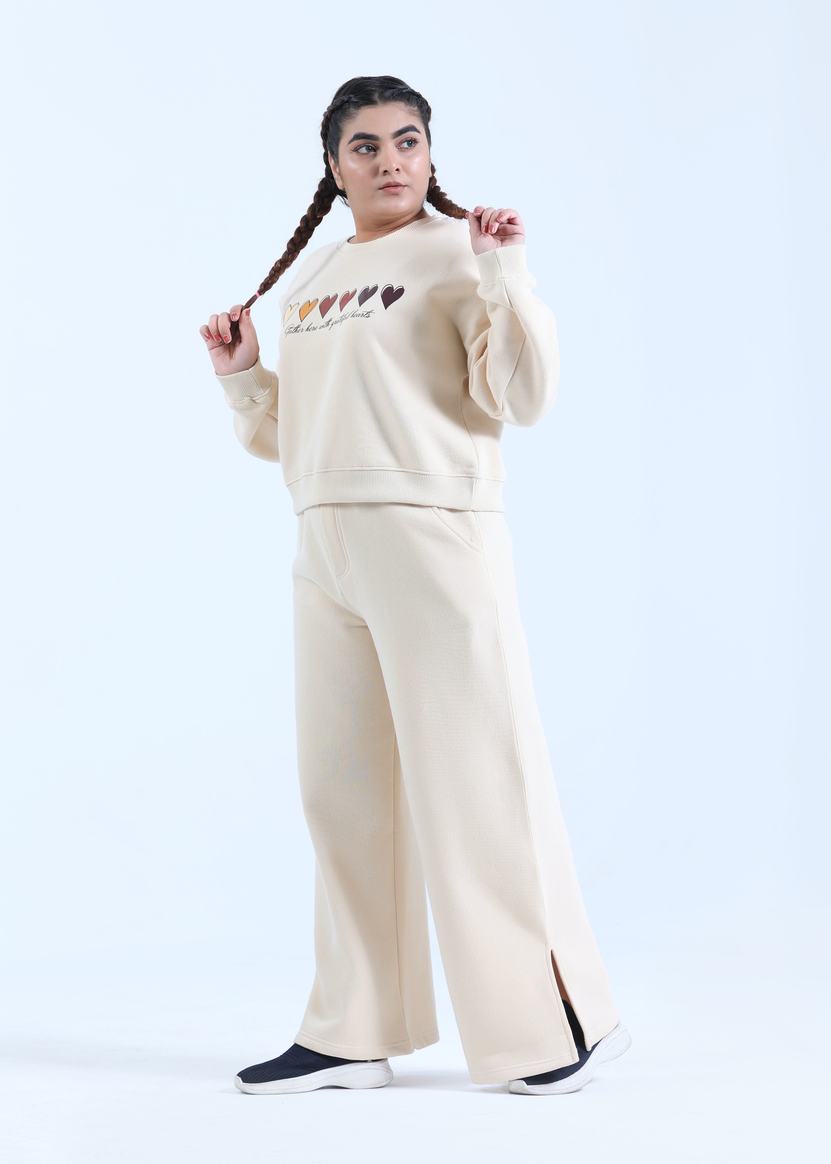 RELAXED FIT COORD SET IN VANILLA