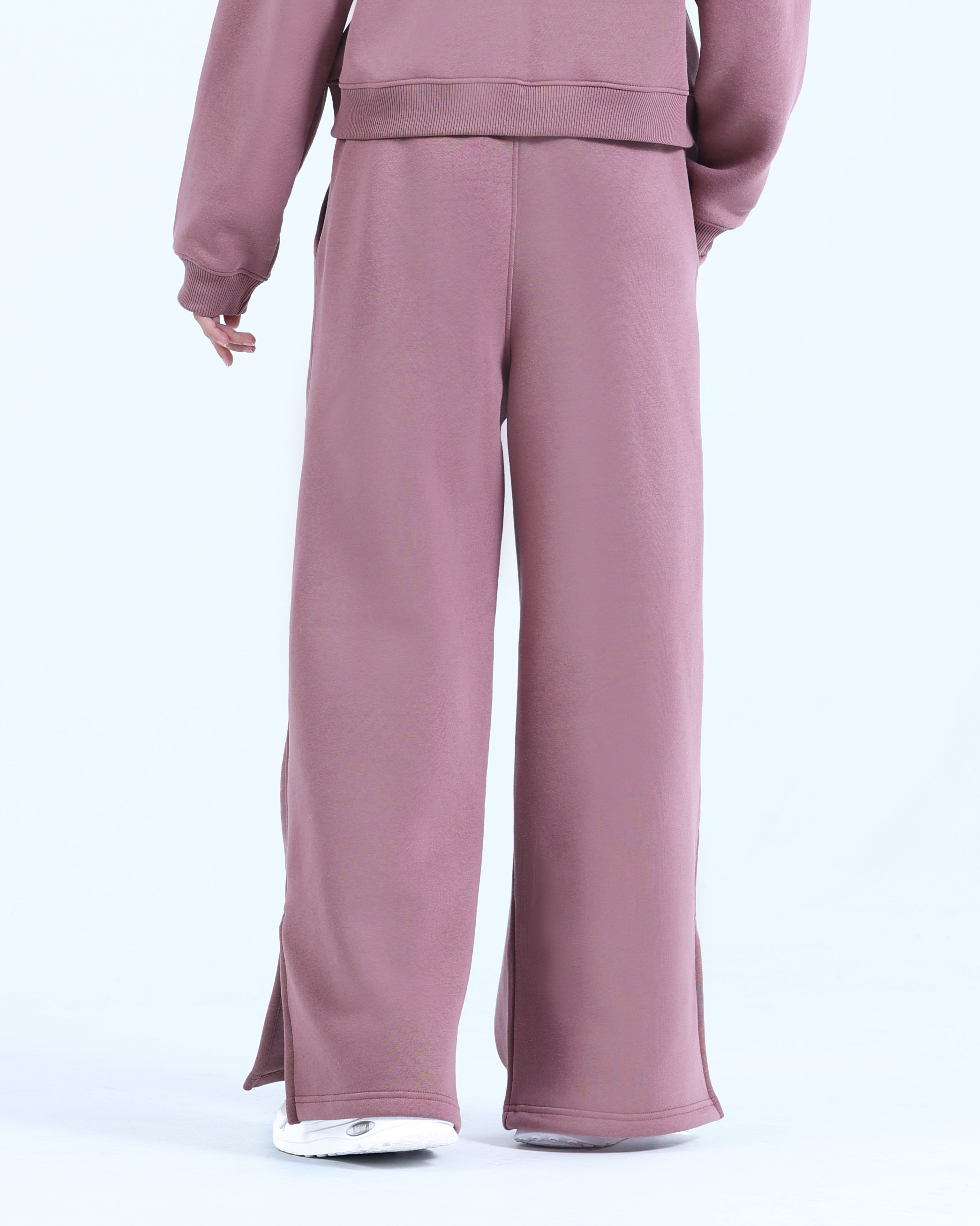 WIDE LEG TROUSER IN DUSTY ROSE