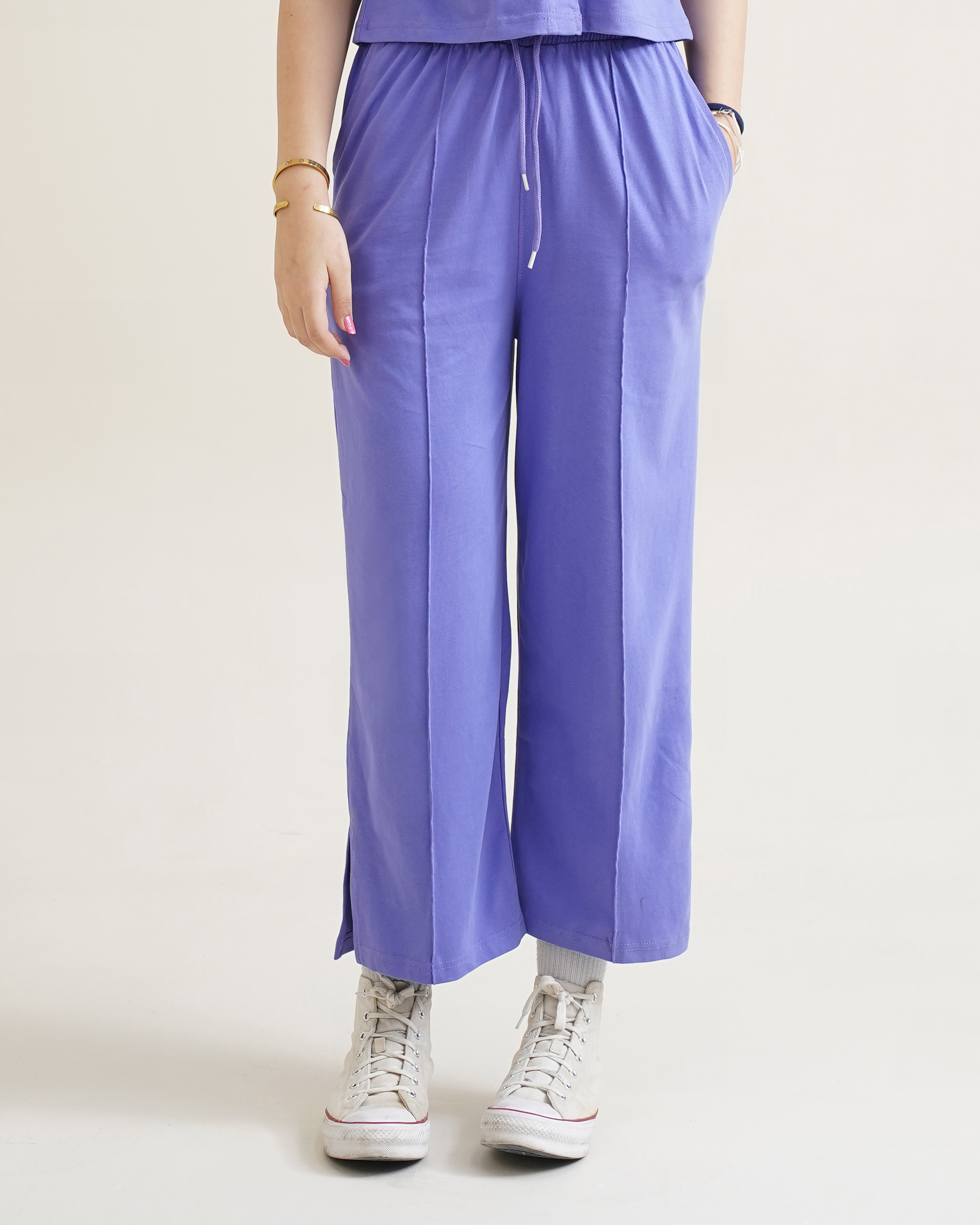 WIDE LEG PLEATED TROUSER
