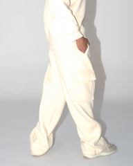 High Waist Cargo Trouser Cream