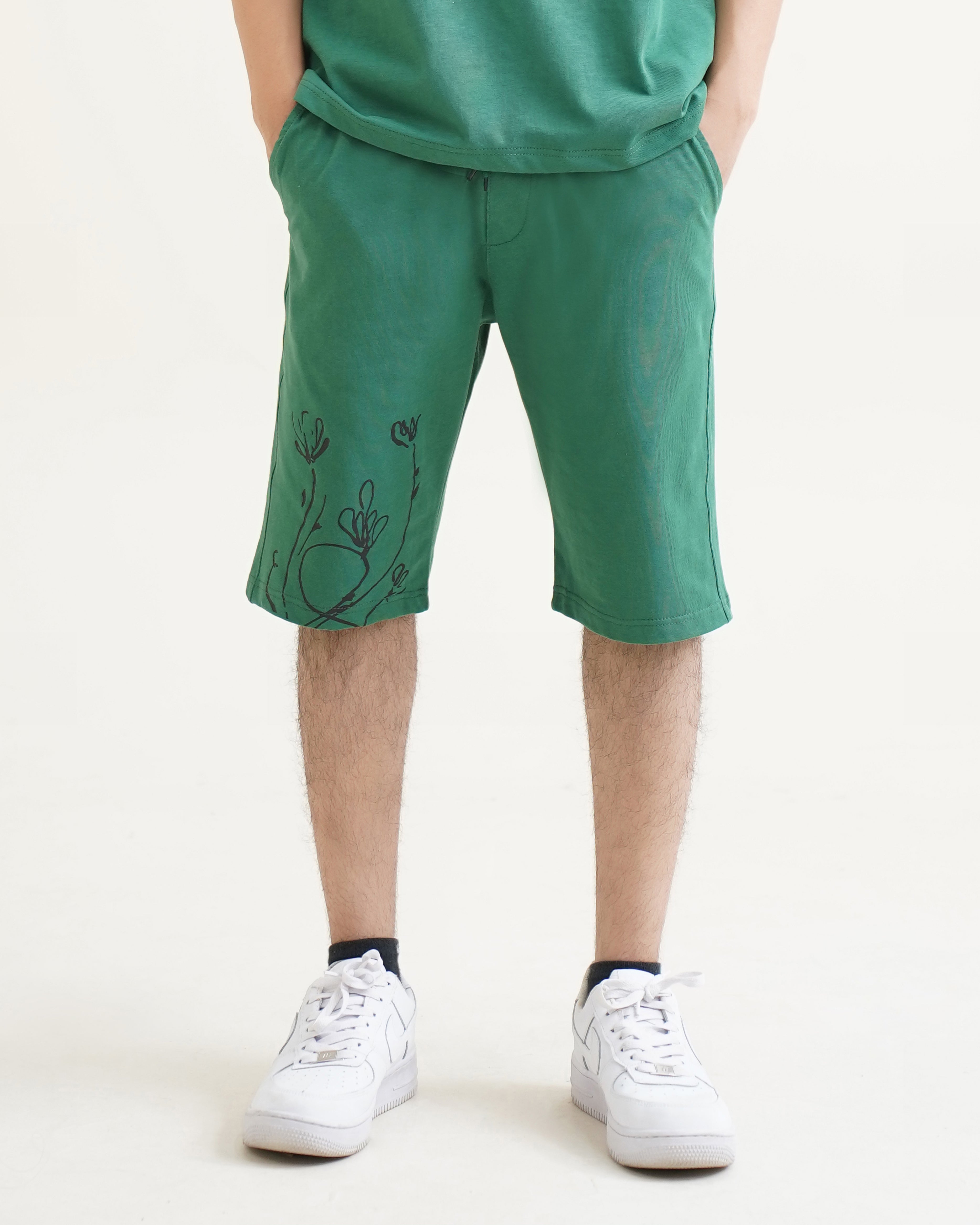 FLORAL LINE ART SHORTS
