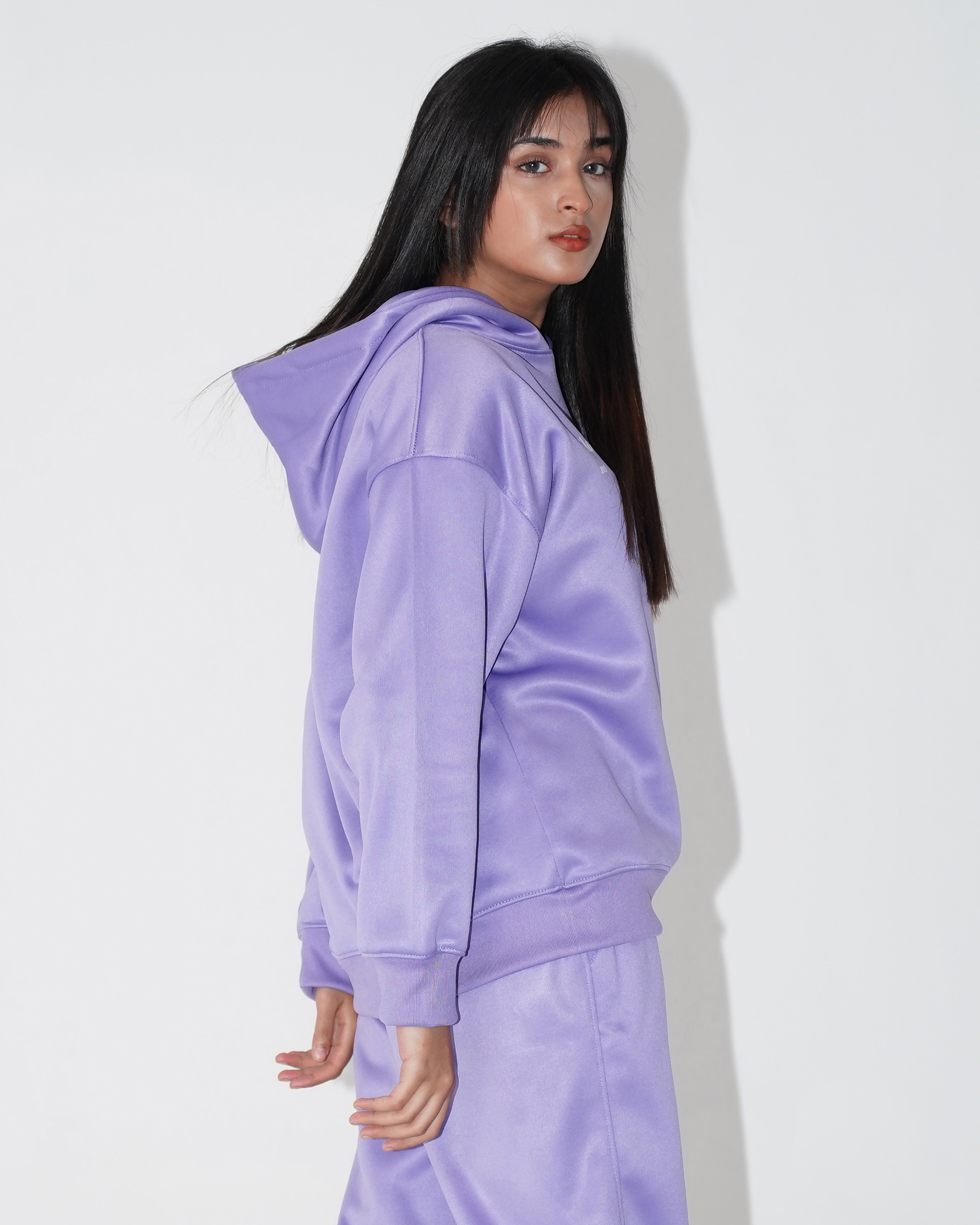 Loose Box Hoodie in Lilac Mist